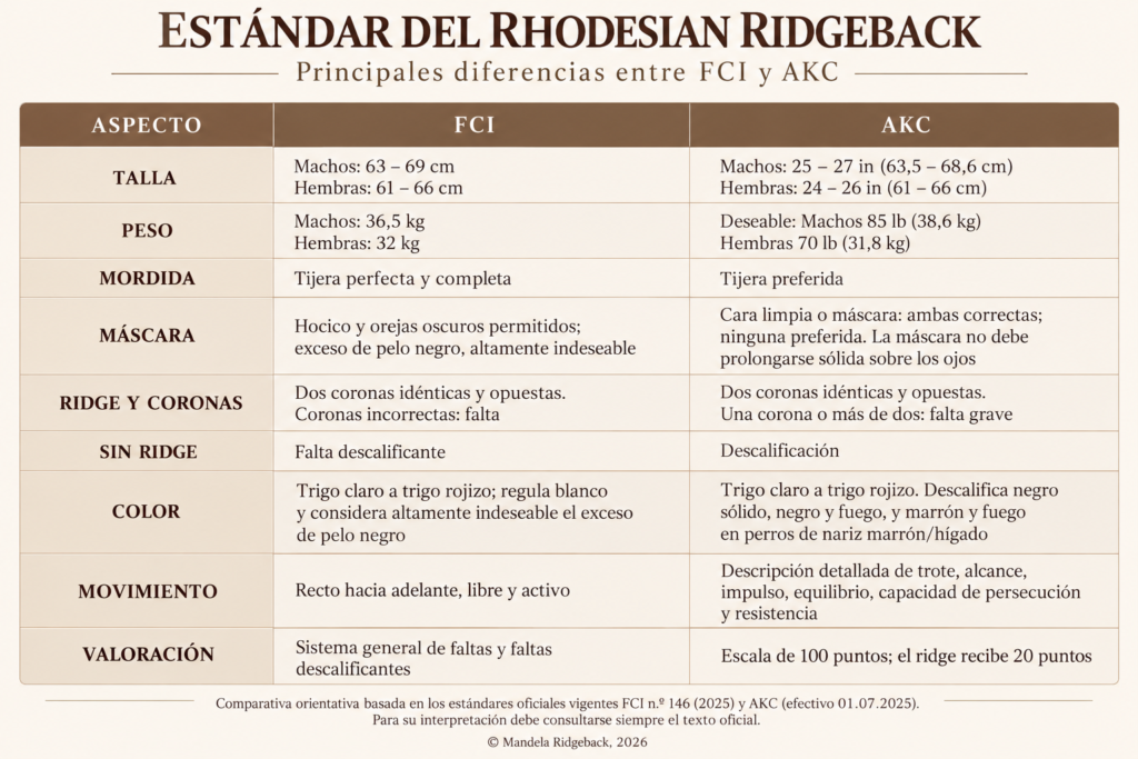 estándar rhodesian ridgeback
